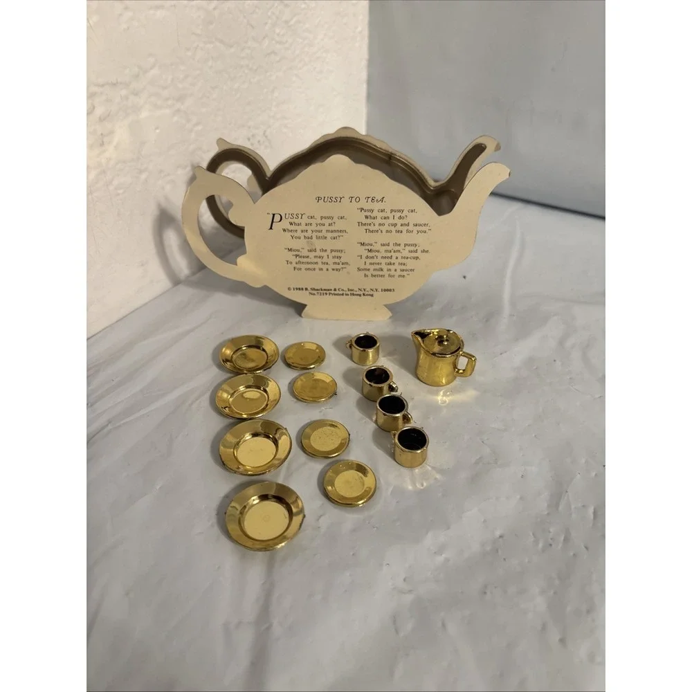 Childs toy Vintage Tea Set & Box  To‎ Tea 1988 Shackman Co EUC